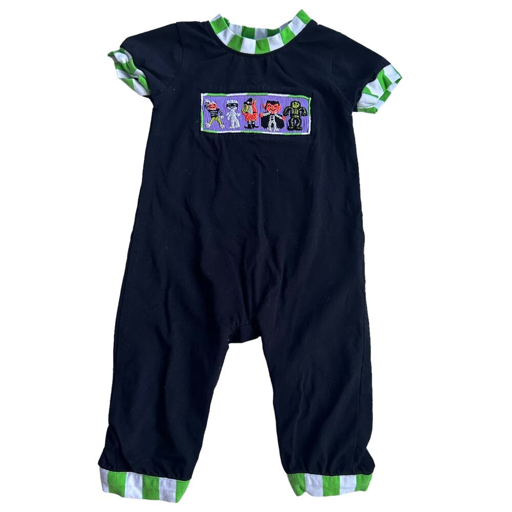 Southern Tots Halloween Monster Mash Coverall - 12 Months